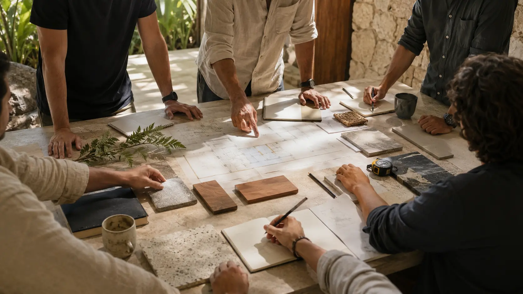 Canadian founders and Mexican professionals collaborating on site
