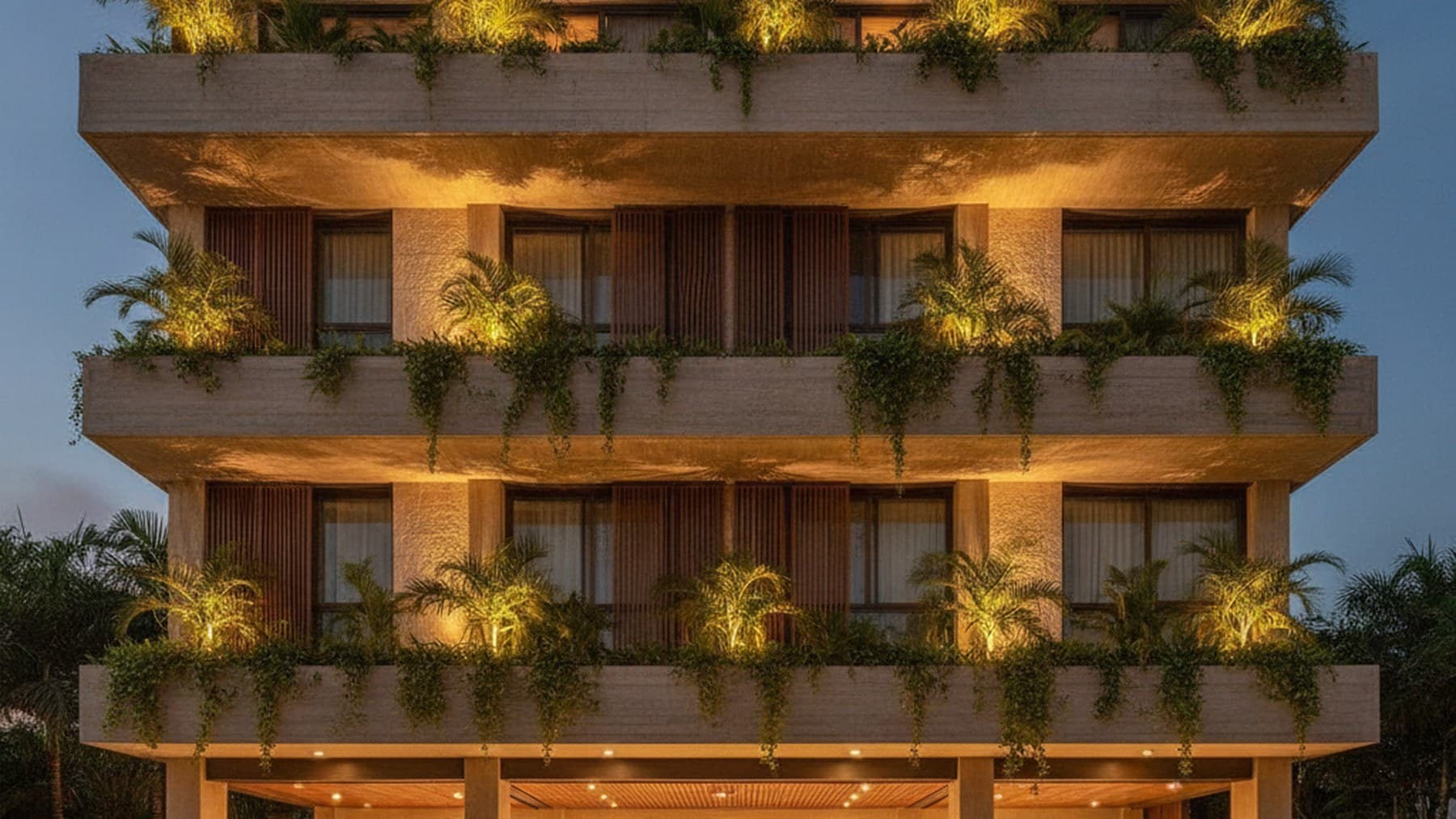 Completed commercial building exterior